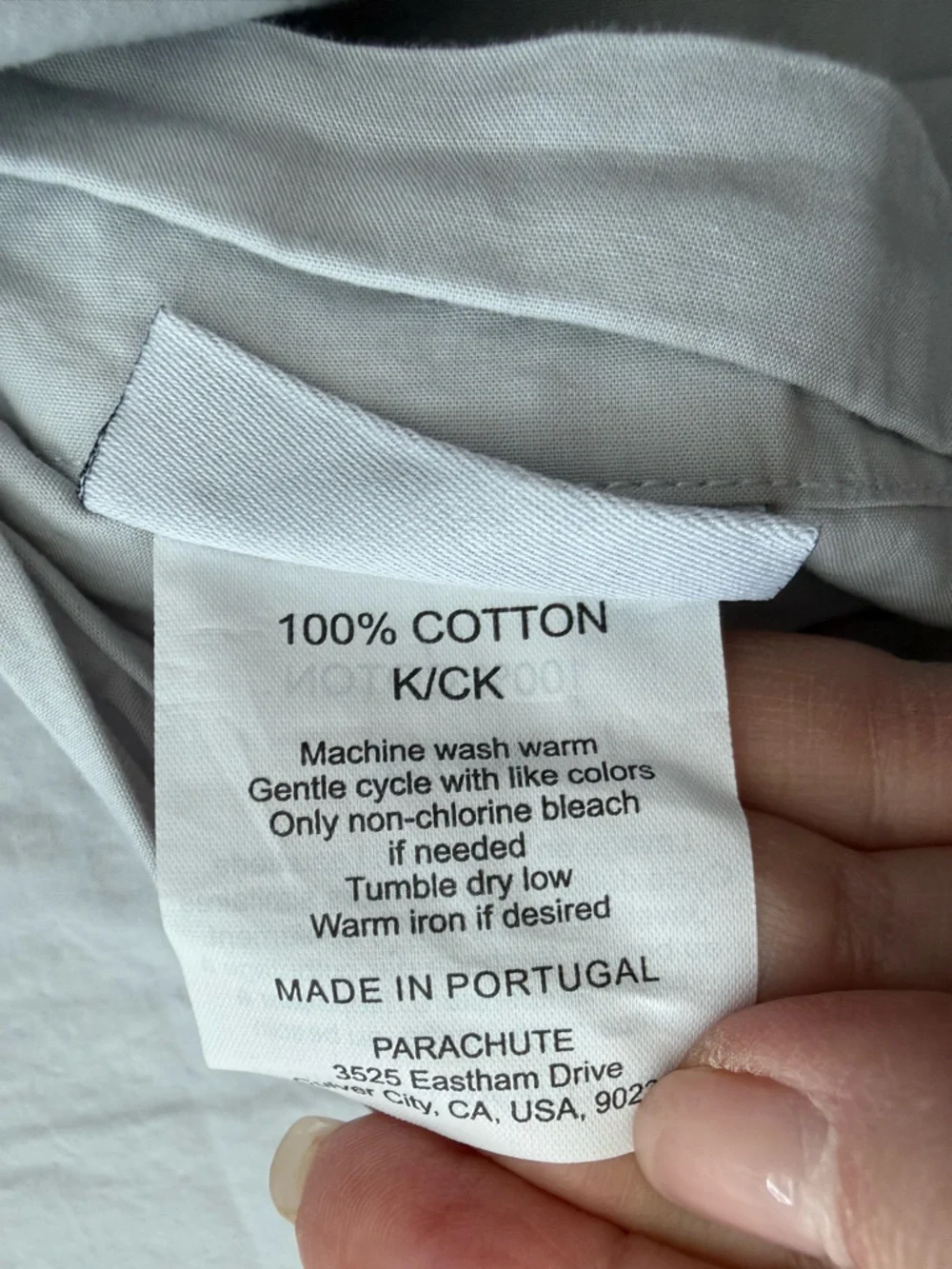 Parachute NWT King /Cal King Size Percale Duvet Cover Light Grey🔥NO OFFERS🔥